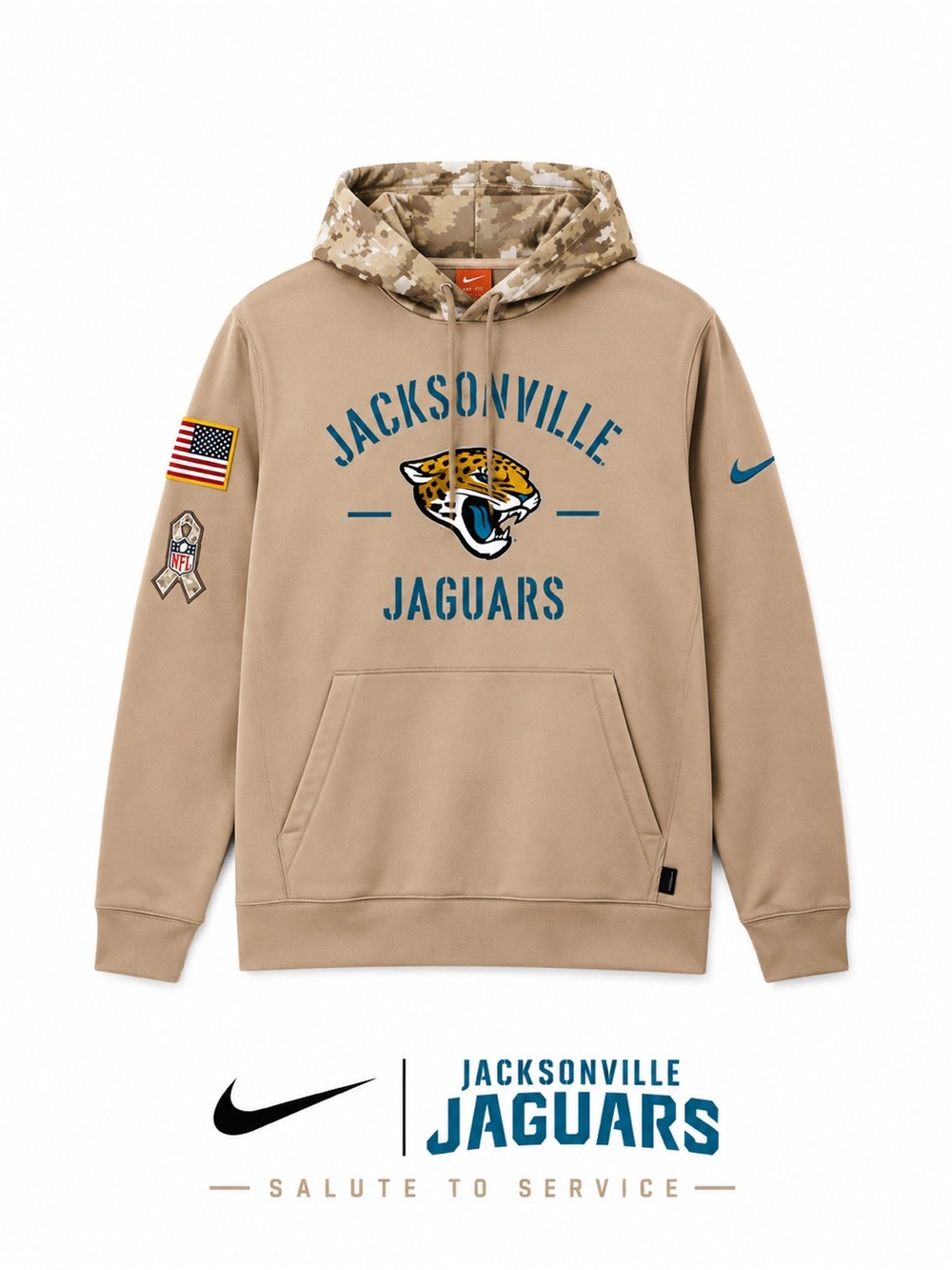 Nike NFL Jaguars Salute to Service Dri-FIT Hoodie Men’s M